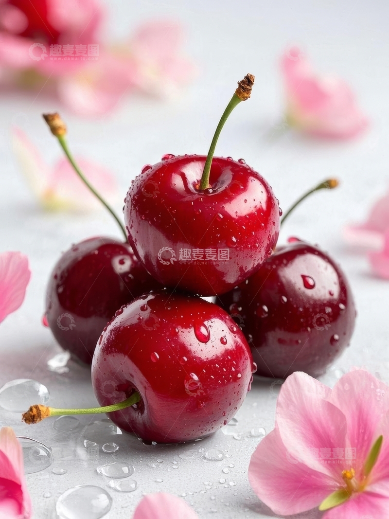 高清大图下载【趣麦麦图】新鲜水果车厘子高清摄影特写1