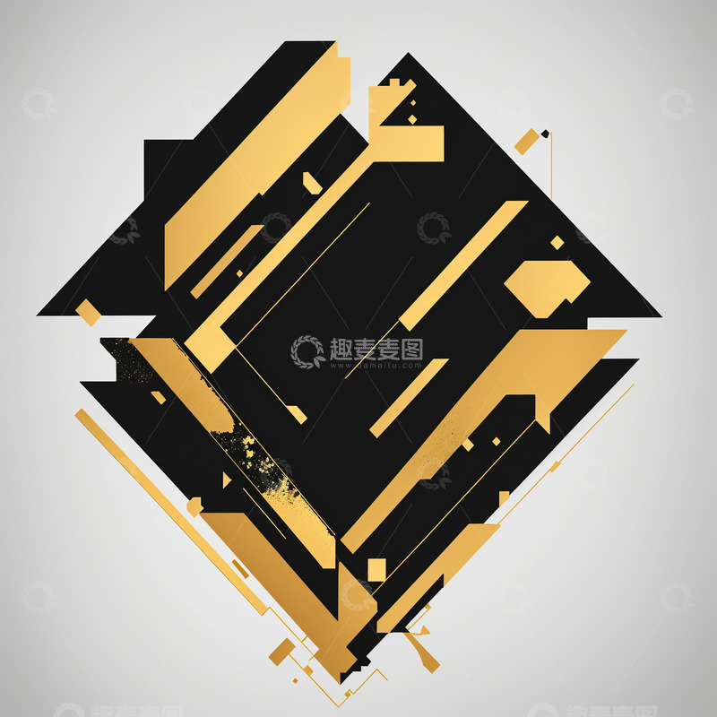 高清大图下载【趣麦麦图】水墨与几何融合的背景