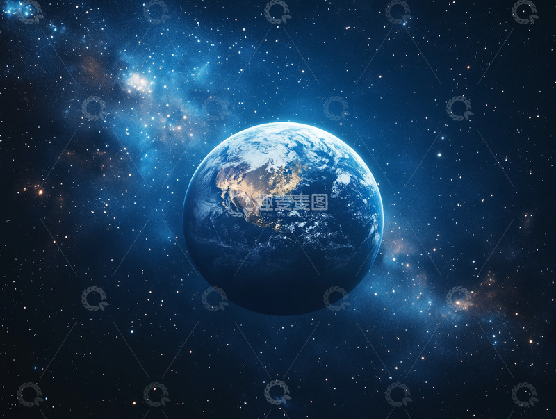 高清大图下载【趣麦麦图】地球星空夜景呈现