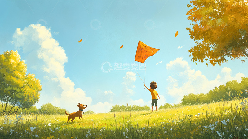 高清大图下载【趣麦麦图】唯美背景插画素材17