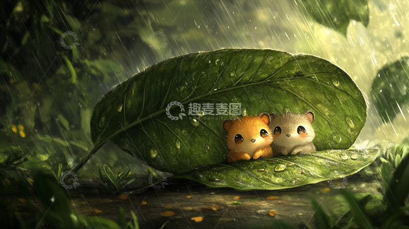 高清大图下载【趣麦麦图】唯美背景插画素材26