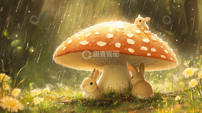 高清大图下载【趣麦麦图】唯美背景插画素材22