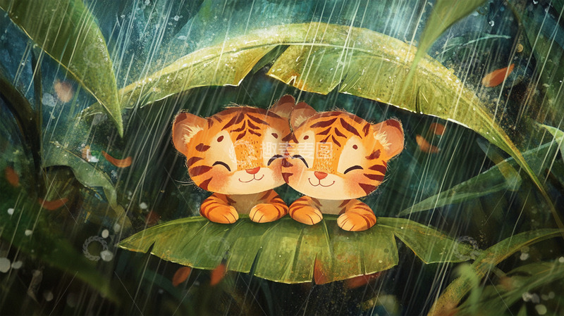 高清大图下载【趣麦麦图】背景插画素材-动物篇15