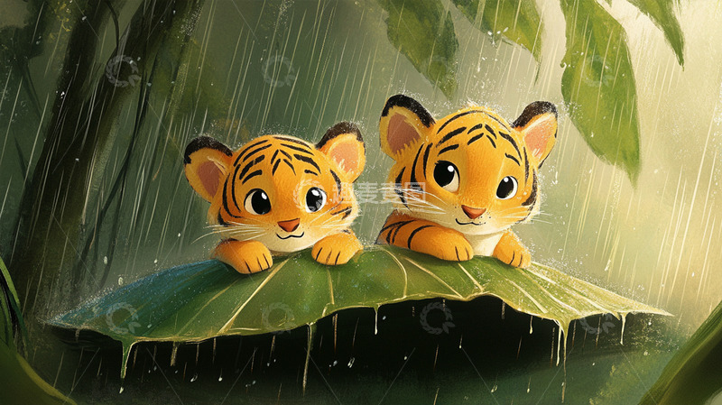 高清大图下载【趣麦麦图】背景插画素材-动物篇17