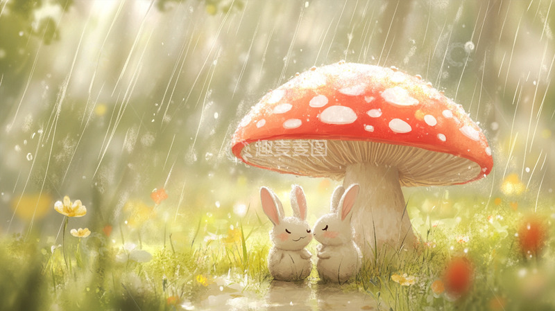 高清大图下载【趣麦麦图】唯美背景插画素材24