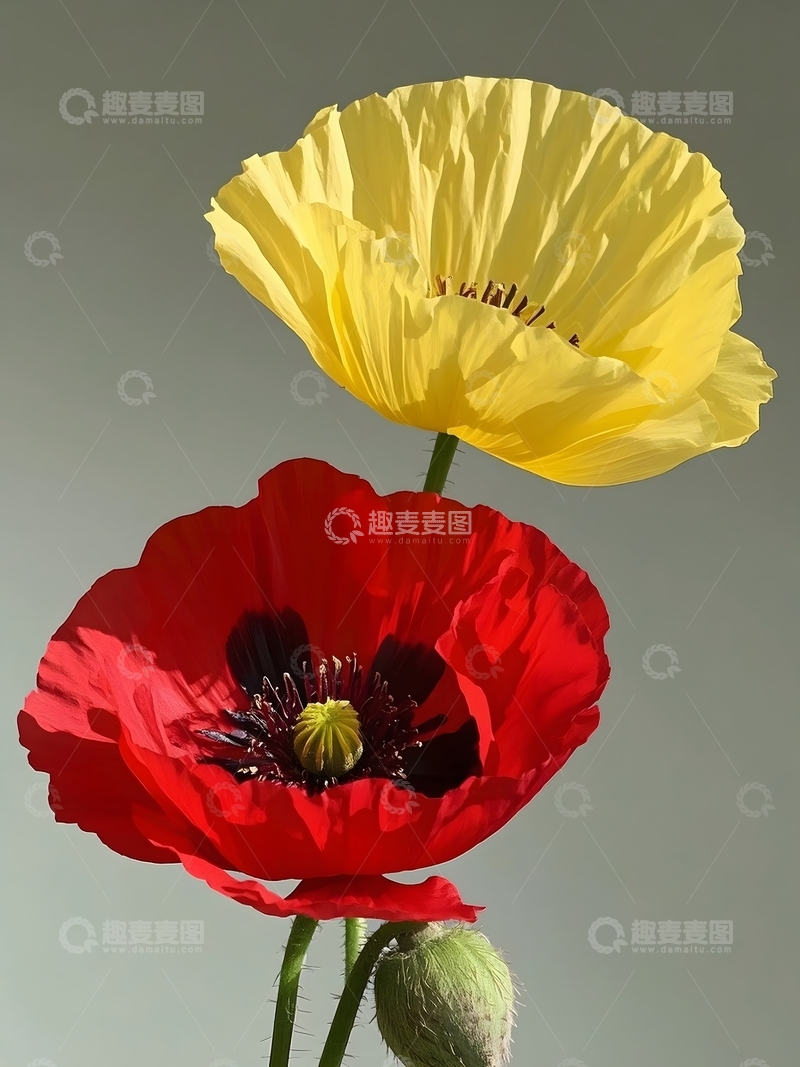 高清大图下载【趣麦麦图】夏日盛开的虞美人花朵2