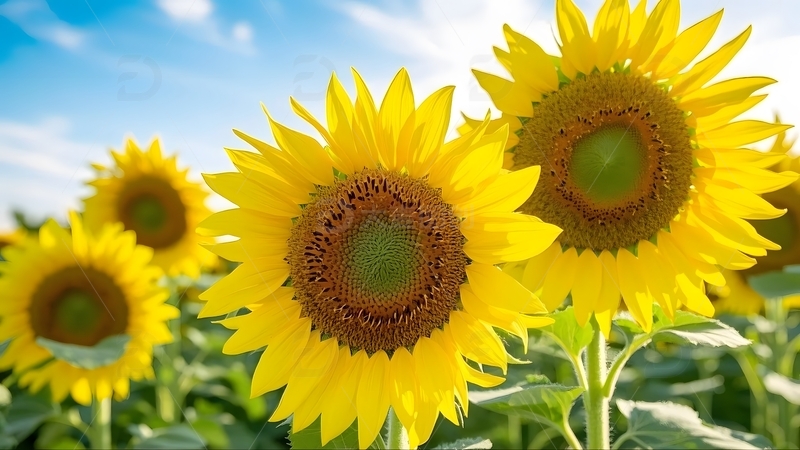 中景拍摄大片向日葵花田2