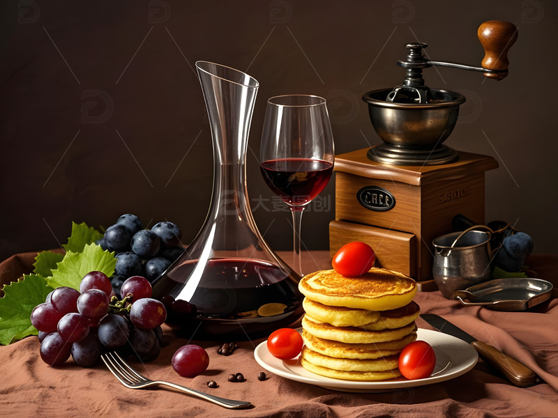 高清大图下载【趣麦麦图】红酒与美食摄影图