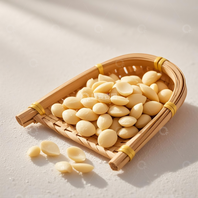 高清大图下载【趣麦麦图】传统中药苦杏仁1