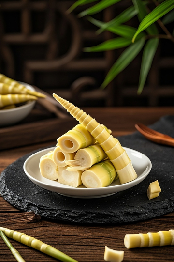 剥开的新鲜春笋竹笋2