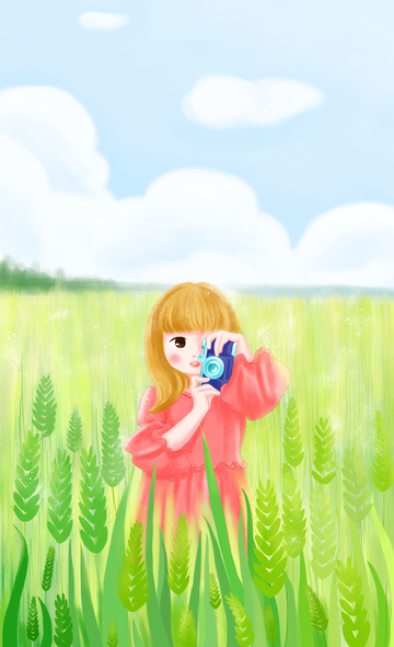 麦田里的小女孩