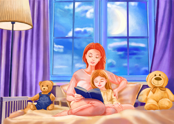 亲子互动温馨场景