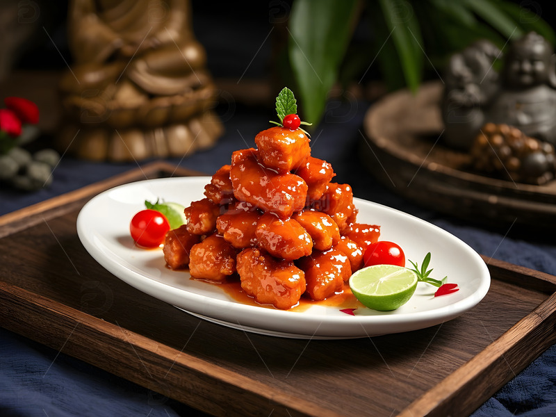 高清大图下载【趣麦麦图】糖醋里脊中式美食摄影