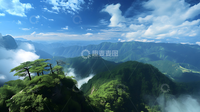 高清大图下载【趣麦麦图】旅游景点山景区上的建筑美景2