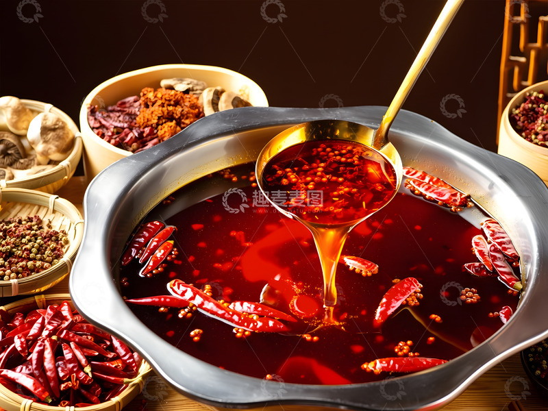 高清大图下载【趣麦麦图】香辣牛油火锅场景摄影
