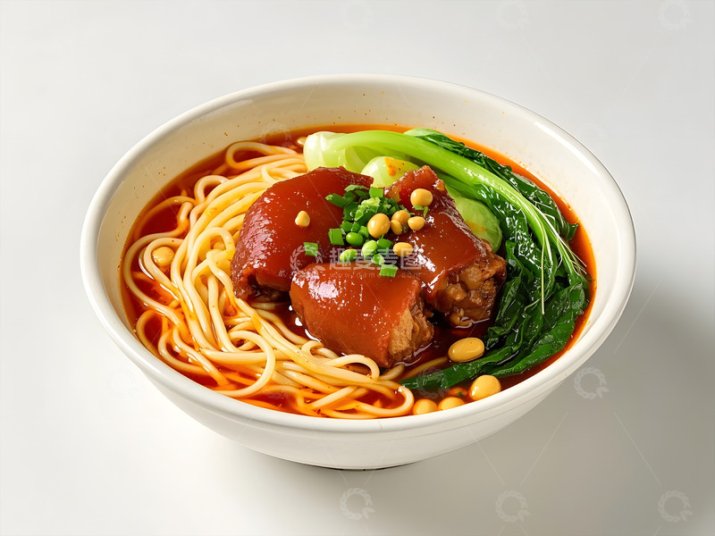 高清大图下载【趣麦麦图】诱人猪蹄红油面美食摄影