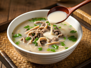 温暖羊杂汤中式美食摄影