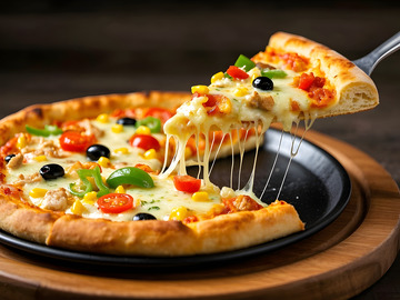 美味拉丝披萨美味西餐摄影