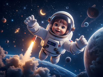 探索宇宙儿童科学卡通3D