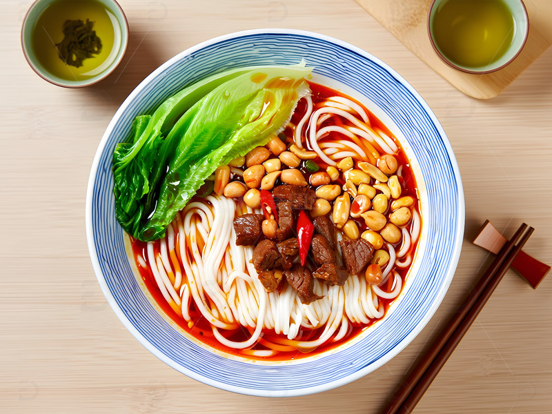 特色米粉餐食摄影图1