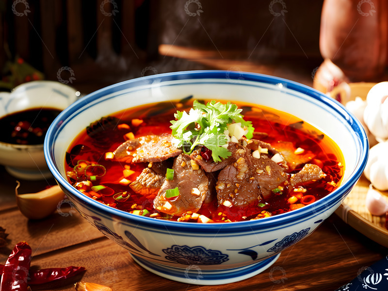 高清大图下载【趣麦麦图】香辣水煮牛肉美食摄影