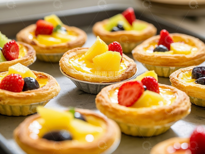 高清大图下载【趣麦麦图】美味的水果蛋挞