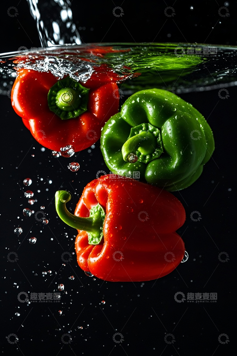 高清大图下载【趣麦麦图】有机蔬菜青椒1