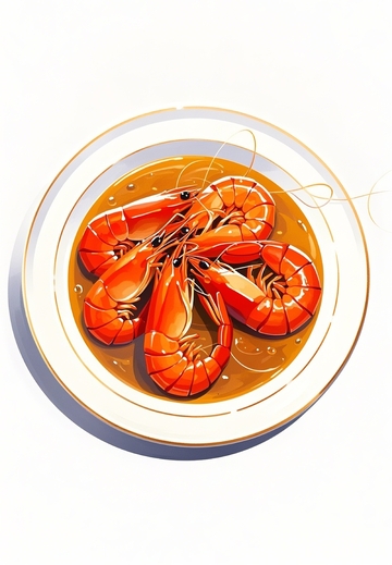 油焖大虾素材
