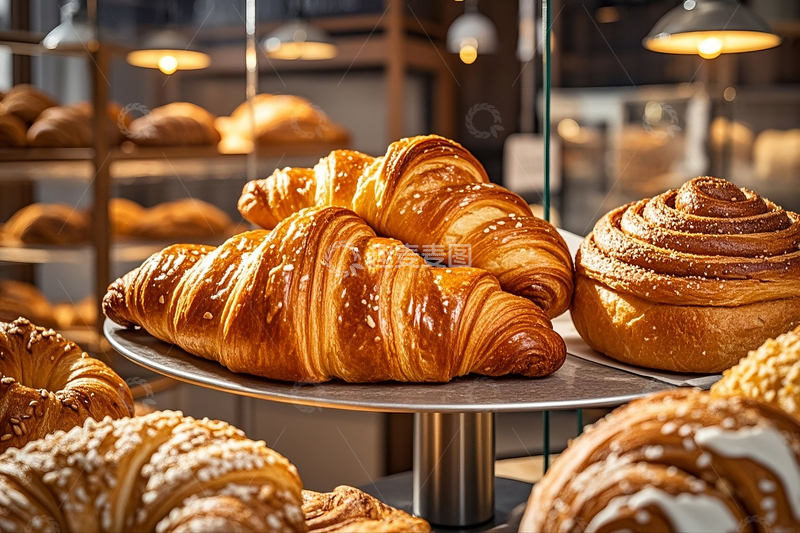 高清大图下载【趣麦麦图】桌子上的面包特写