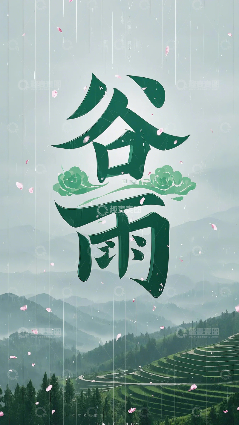 高清大图下载【趣麦麦图】谷雨海报设计素材13