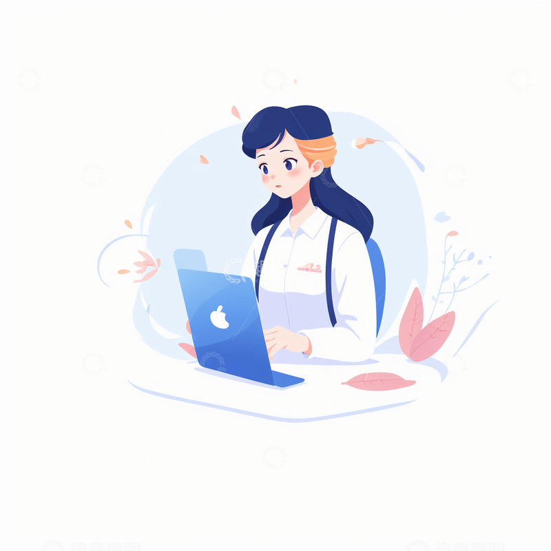 高清大图下载【趣麦麦图】扁平工作小人7
