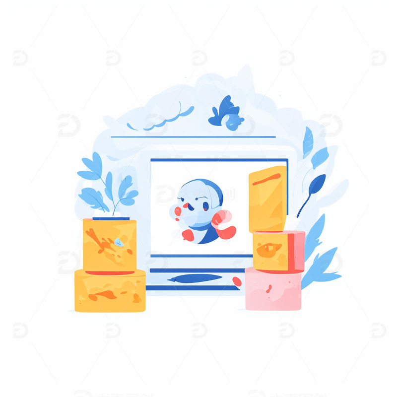 高清大图下载【趣麦麦图】扁平插画10