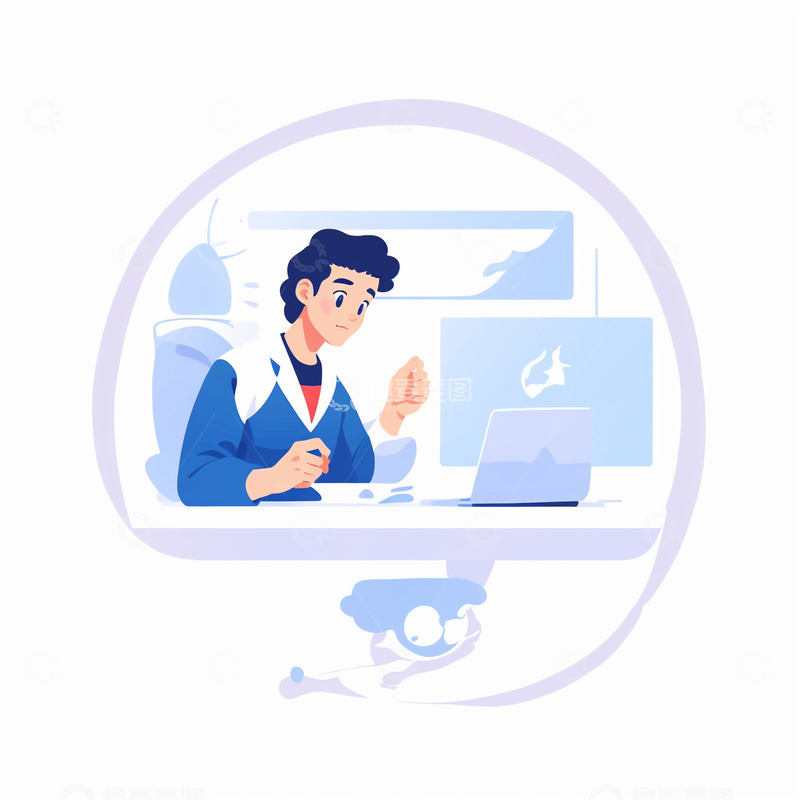 高清大图下载【趣麦麦图】扁平工作小人14