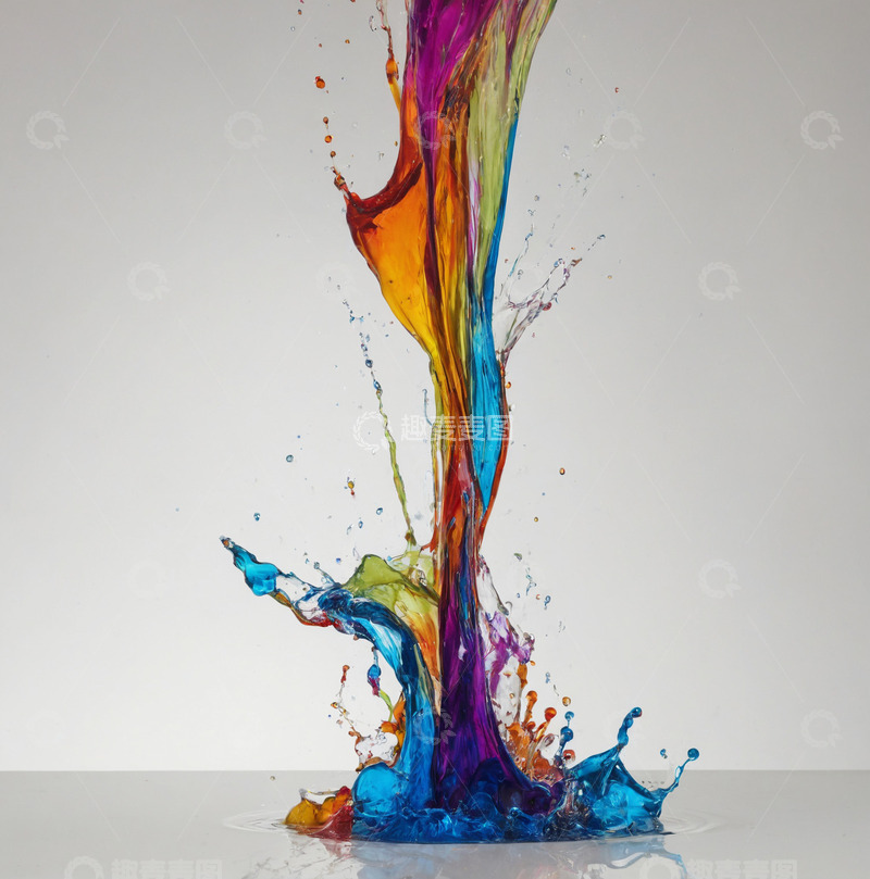高清大图下载【趣麦麦图】彩色液体飞溅13
