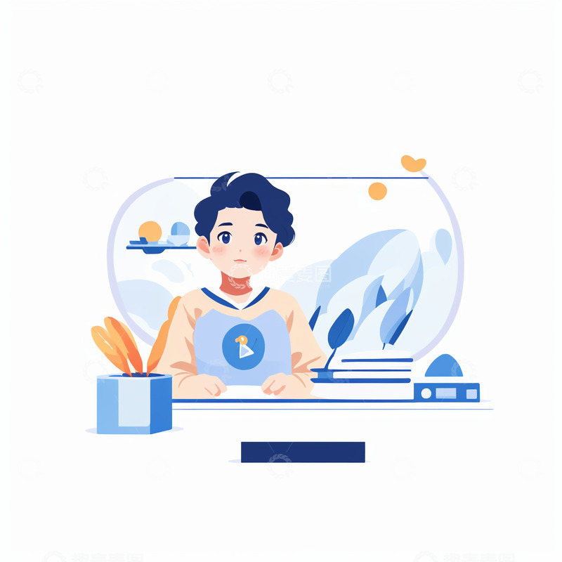 高清大图下载【趣麦麦图】扁平工作小人23