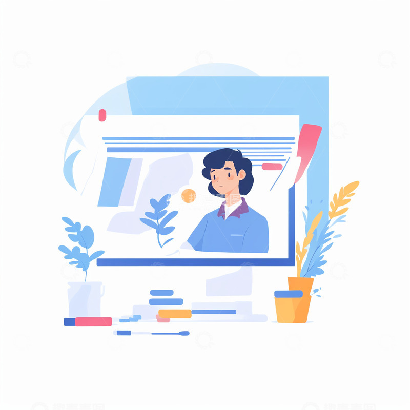 高清大图下载【趣麦麦图】扁平插画