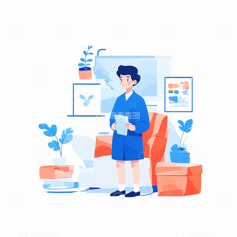 高清大图下载【趣麦麦图】扁平工作小人17