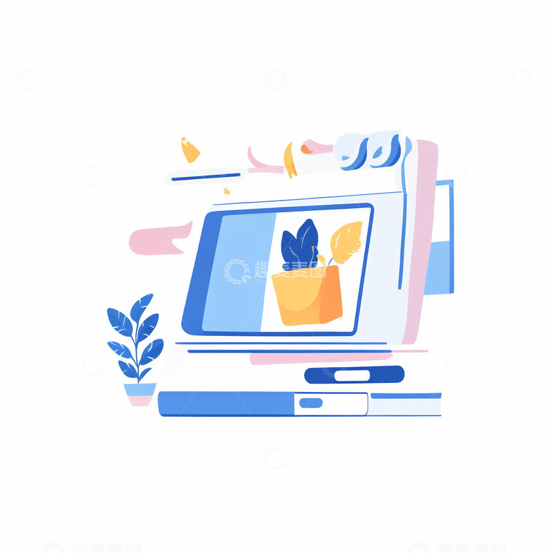 高清大图下载【趣麦麦图】扁平插画5