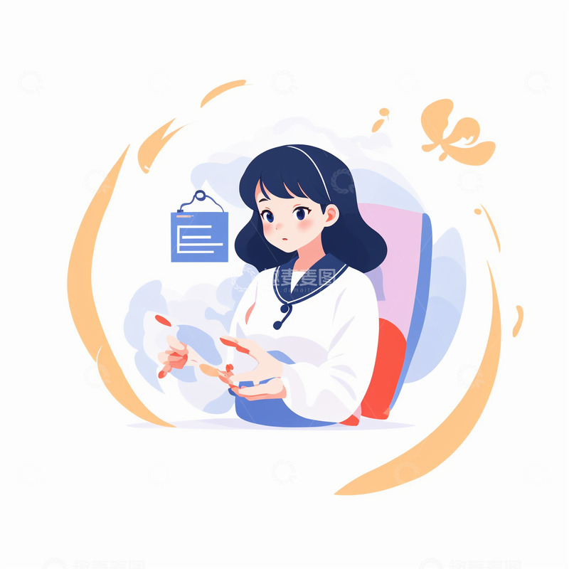 高清大图下载【趣麦麦图】扁平工作小人5