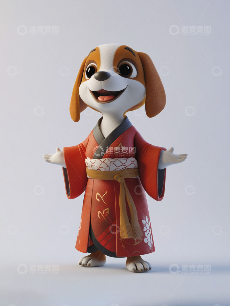 高清大图下载【趣麦麦图】十二生肖狗之中国风卡通