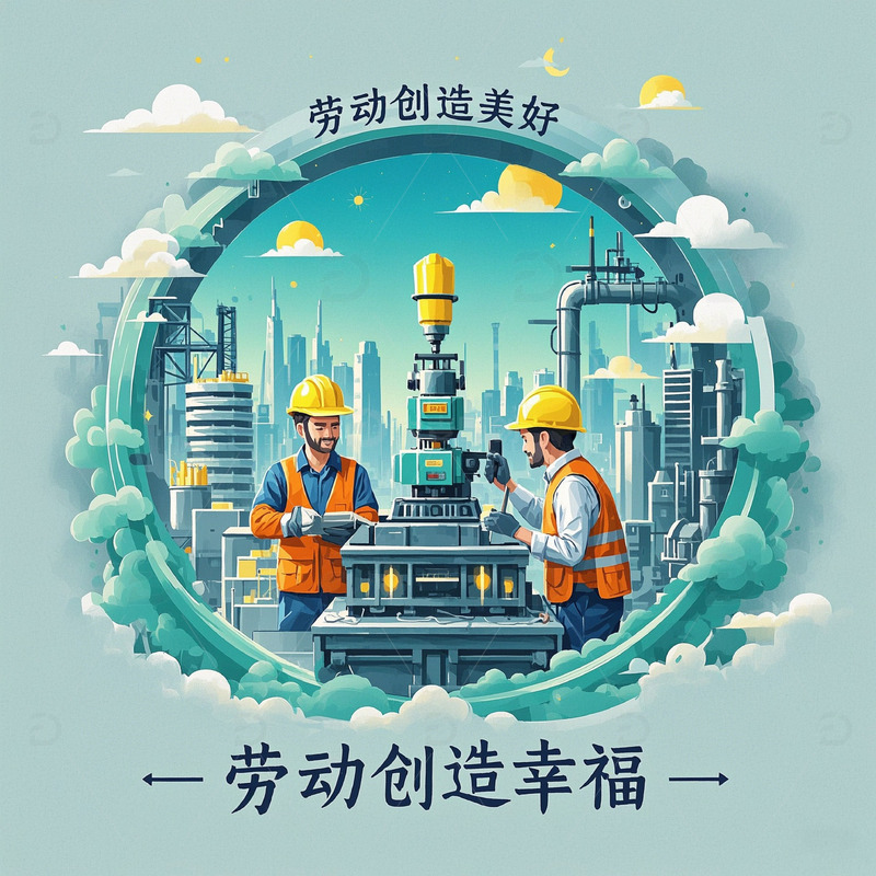 五一劳动节插画2