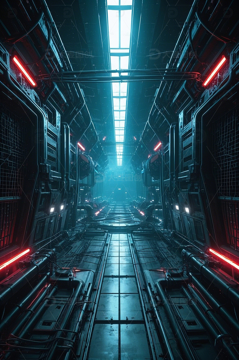 高清大图下载【趣麦麦图】科技风隧道背景2