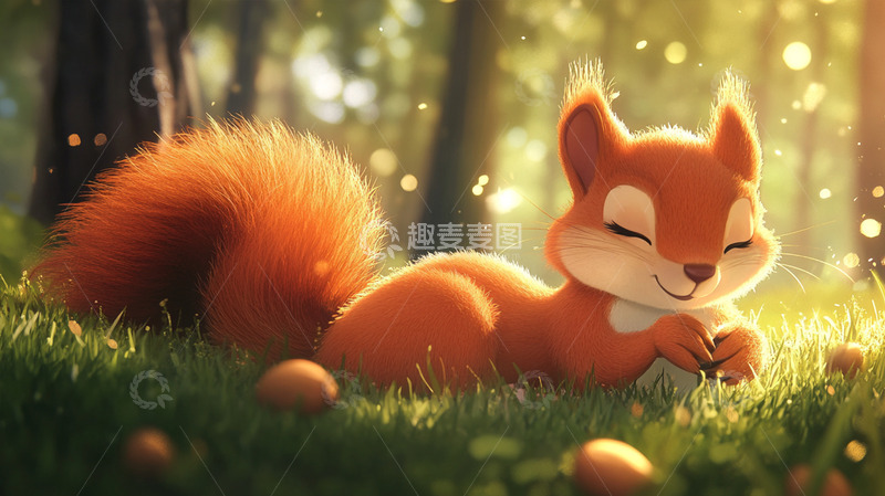 高清大图下载【趣麦麦图】背景插画素材-动物篇7