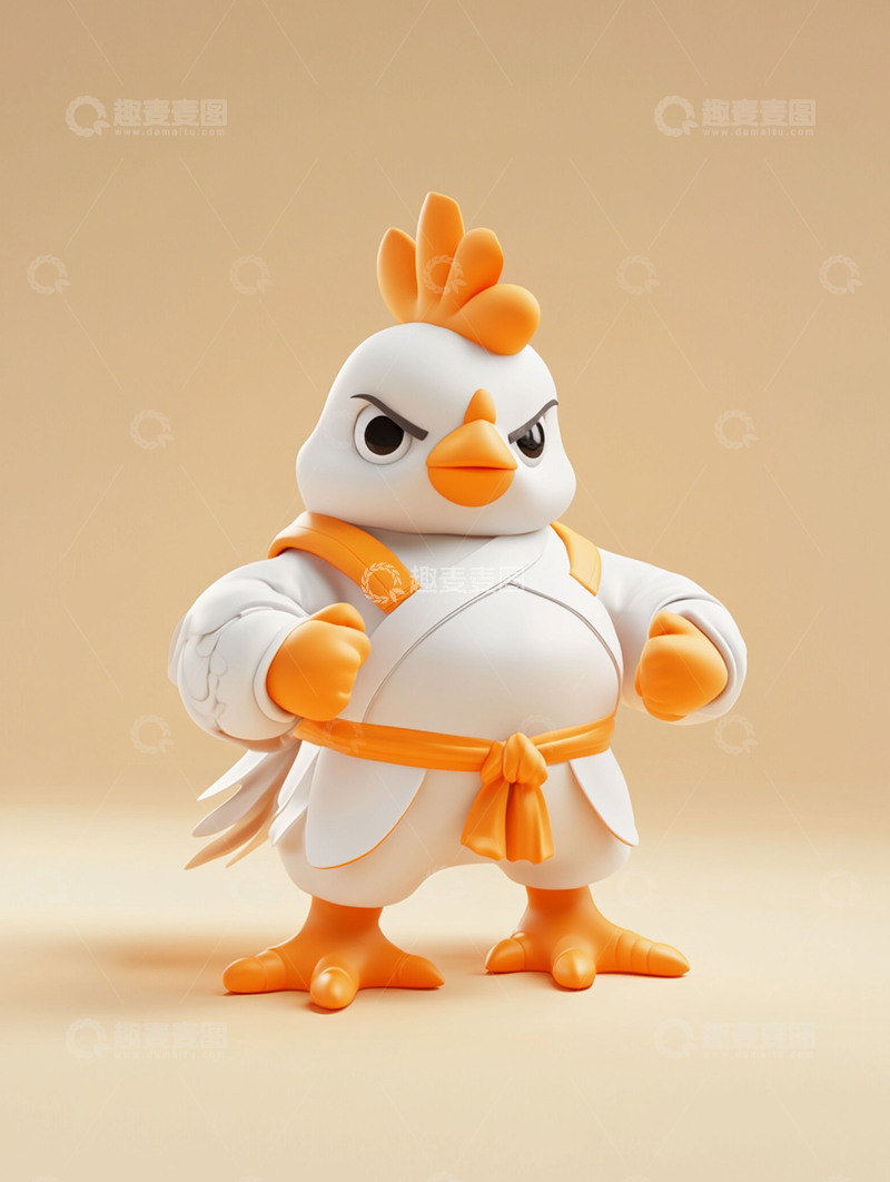 高清大图下载【趣麦麦图】十二生肖鸡之中国风卡通