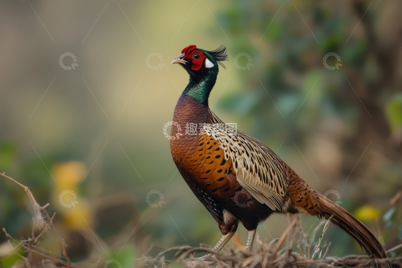 高清大图下载【趣麦麦图】山里的一只野山鸡