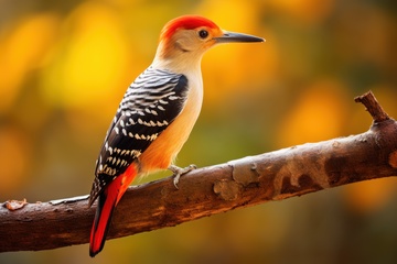 羽毛美丽的啄木鸟