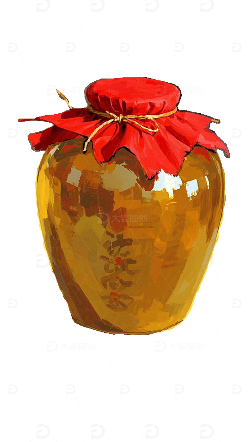 源文件下载【趣麦麦图】酒坛