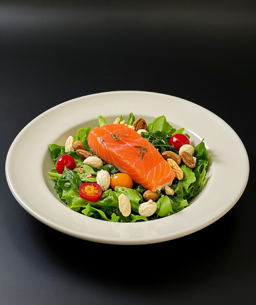 三文鱼沙拉特写