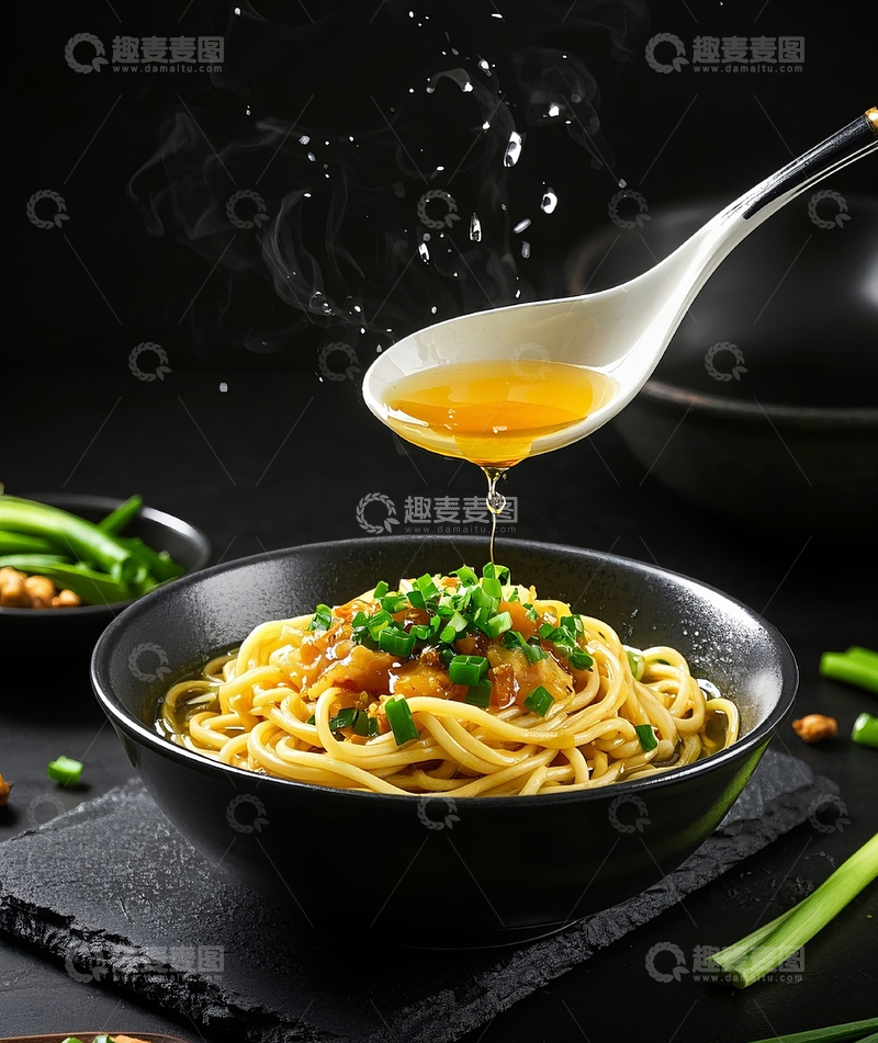 高清大图下载【趣麦麦图】传统面食葱油面
