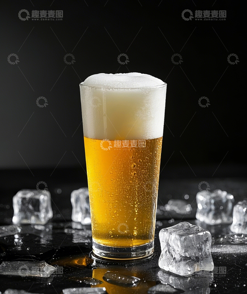 高清大图下载【趣麦麦图】夏季冰镇饮品啤酒